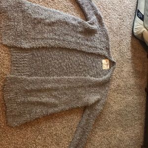 Hollister dark cream cardigan